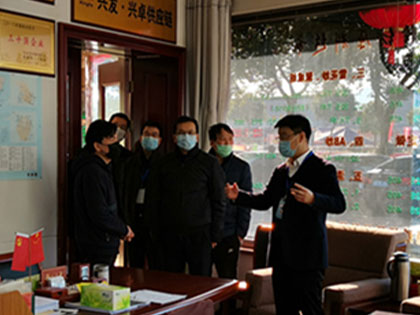 Ding Gui, Director of Organization of Keqiao District Committee, Wang Yegang, Secretary of the Party Working Committee of Qianqing Street, and other leaders came to the company for inspection and guidance